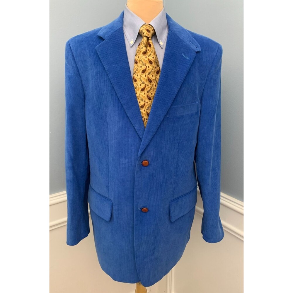 Tommy Hilfiger Blazer Mens 44R Corduroy Cotton Tailored Fit Jacket Sportcoat